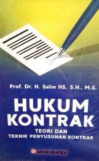 Image of Hukum Kontrak: Teori dan Teknik Penyusunan Kontrak