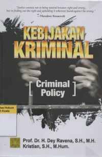 Image of Kebijakan Kriminal (Criminal Policy)