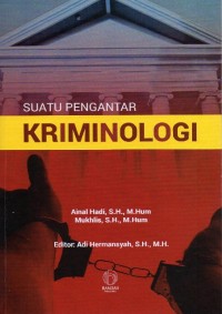 Suatu Pengantar Kriminologi