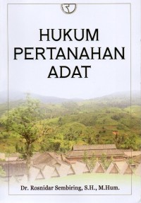 Image of Hukum Pertanahan Adat