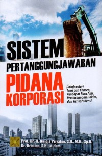 Sistem Pertanggungjawaban Pidana Korporasi: Ditinjau dari Teori, Konsep, Pendapat Para Ahli, Pertimbangan Hakim, dan Yurisprudensi