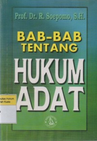 Image of Bab-Bab tentang Hukum Adat