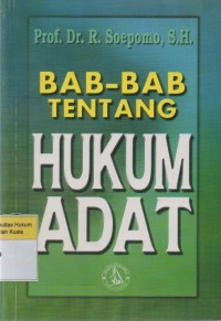 Bab-Bab tentang Hukum Adat