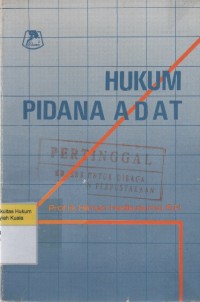 Hukum Pidana Adat