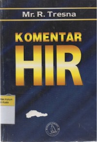 Image of Komentar atas reglemen hukum acara di dalam pemeriksaan di muka pengadilan negeri atau HIR