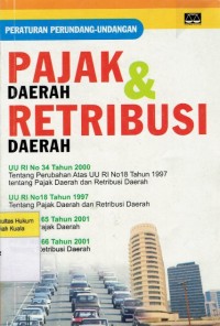 Peraturan Perundang-undangan Pajak Daerah dan Retribusi Daerah