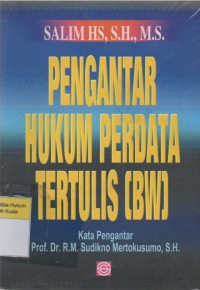 Image of Pengantar Hukum Perdata Tertulis (BW)