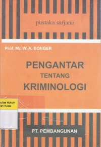 Image of Pengantar Tentang Kriminologi