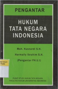 Image of Pengantar Hukum Tata Negara Indonesia