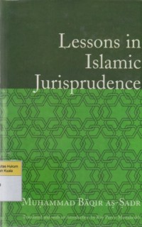 Image of Lesson in Islamic Jurisprudence = Durus fi Ilm al-Usul