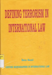 Defining Terorism in International Law