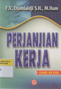 Image of Perjanjian Kerja Edisi Revisi