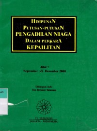 Image of Himpunan Putusan-Putusan Pengadilan Niaga Dalam Perkara Kepailitan Jilid 7