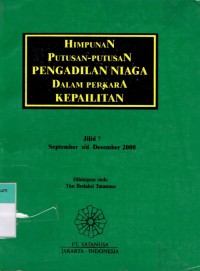 Himpunan Putusan-Putusan Pengadilan Niaga Dalam Perkara Kepailitan