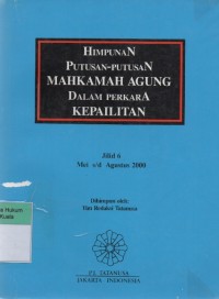 Image of Himpunan Putusan-Putusan Mahkamah Agung Dalam Perkara Kepailitan Jilid 6