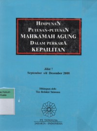 Himpunan Putusan-Putusan Mahkamah Agung Dalam Perkara Kepailitan