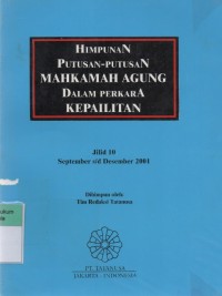 Image of Himpunan Putusan-Putusan Mahkamah Agung Dalam Perkara Kepailitan Jilid 10