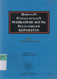 Image of Himpunan Putusan-Putusan Mahkamah Agung Dalam Perkara Kepailitan Jilid 15