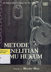 Image of Metode Penelitian Ilmu Hukum