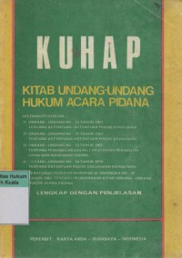 KUHAP Kitab Undang-Undang Hukum Acara Pidana