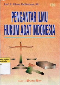 Image of Pengantar Ilmu Hukum Adat Indonesia