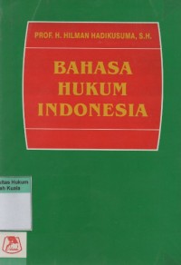 Image of Bahasa Hukum Indonesia
