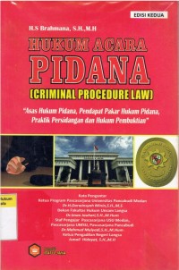 Image of Hukum Acara Pidana = Criminal Procedure Law (Asas Hukum Pidana, Pendapat Pakar Hukum Pidana, Praktik Persidangan dan Hukum Pembuktian)