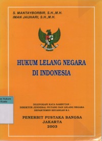 Hukum Lelang Negara di Indonesia