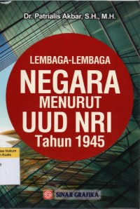 Lembaga-Lembaga Negara menurut UUD NRI Tahun 1945