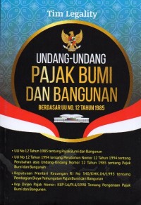 Undang-Undang Pajak Bumi dan Bangunan Berdasar UU No. 12 Tahun 1985