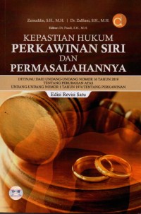 Kepastian Hukum Perkawinan Siri dan Permasalahannya